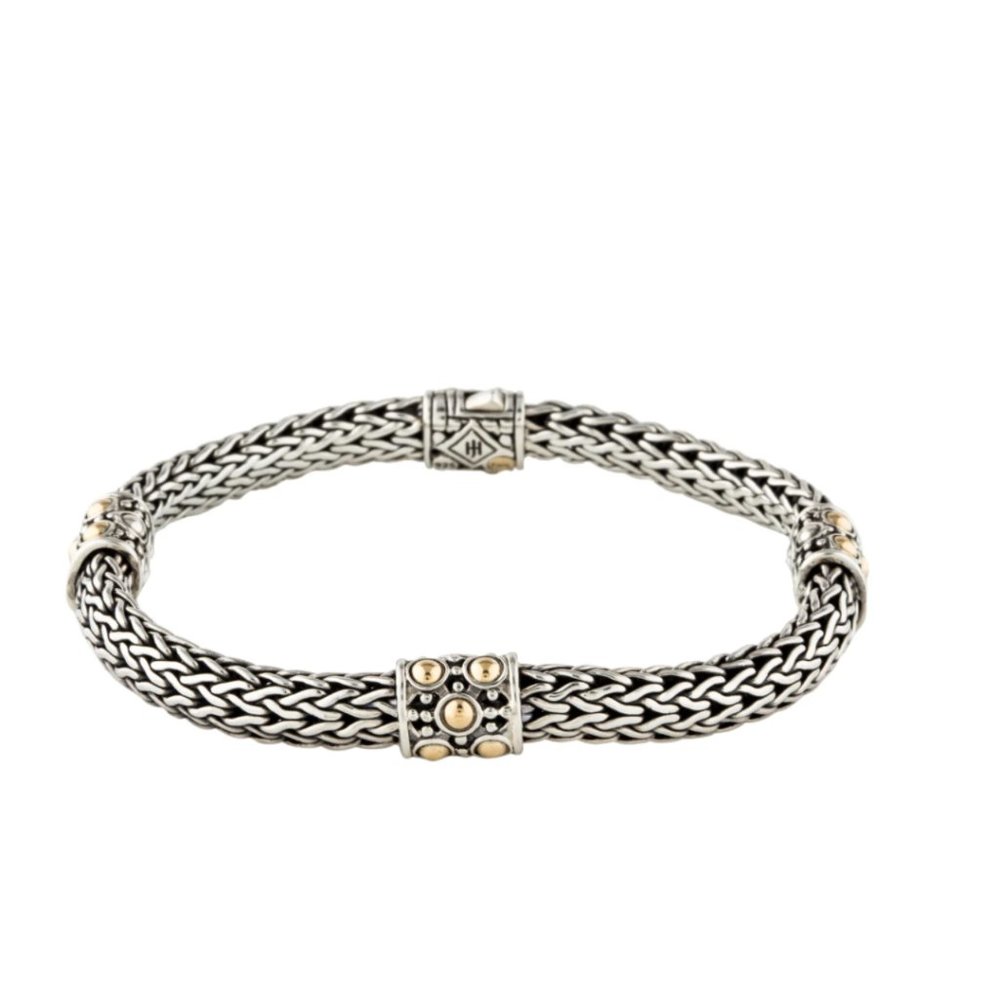 JOHN HARDY Two-Tone Jaisalmer Dot Four Station Bracelet